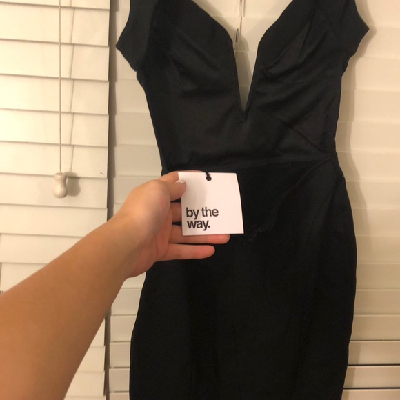 revolve black mini dress w no back - Picture 3 of 4